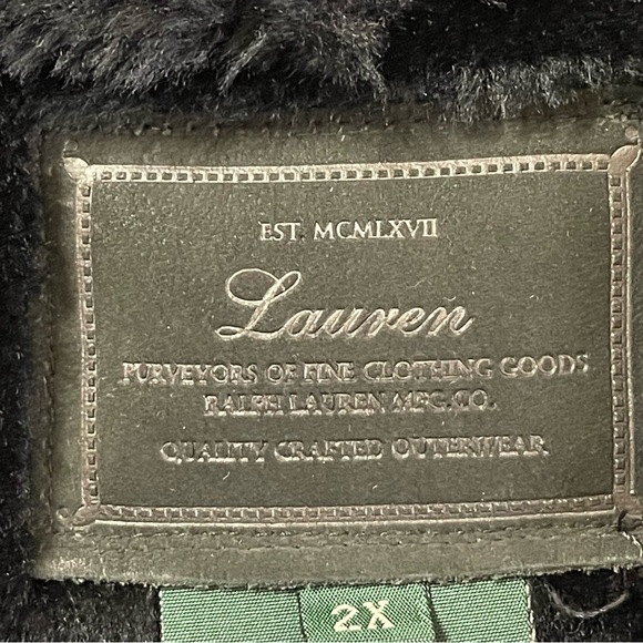 Lauren Ralph Lauren Vest Faux Suede Fur Black Women’s 2X Minimalist Luxury - Picture 5 of 14